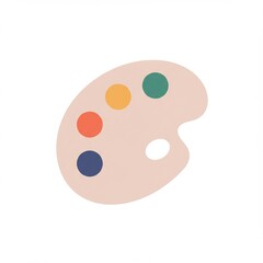Fototapeta premium Artists Paint Palette with Colorful Dots.