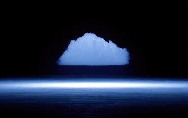 Large blue cloud is floating in the sky
