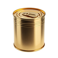 Empty Golden Tin Can isolated on transparent background Remove png, Clipping Path, pen tool