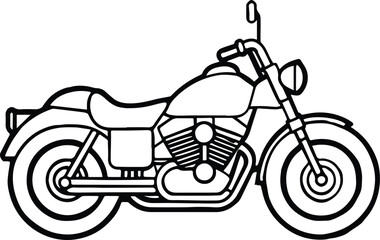 police motorcycle outline vector for transport and enforcement design