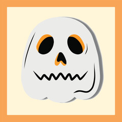 A mix of cute and creepy  half pumpkin, half skul