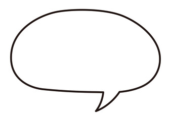 シンプルな吹き出しのベクターイラスト。単品、フレーム、枠、ふきだし