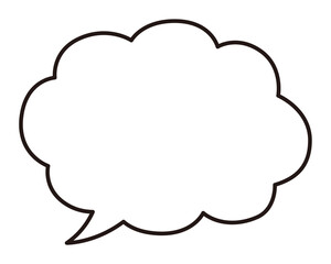 シンプルな吹き出しのベクターイラスト。単品、フレーム、枠、ふきだし