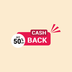 50% cash back offer icon vector a must have for savvy shoppers seeking incredible deals and discounts