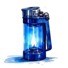 Blue lighter-lamp illustration