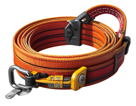 Strong Towing Rope PNG Cutout for Car Emergency and Roadside Assistance Tools