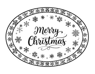 Oval Christmas greeting
