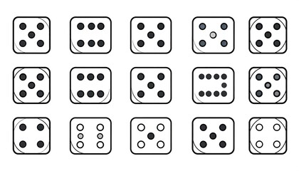 Various dice faces
