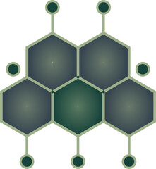 Symbols of Molecular Structure in Science, Geometric Grid Concepts in Technology