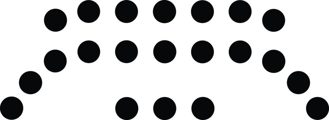 Braille Symbol Vector Icon.