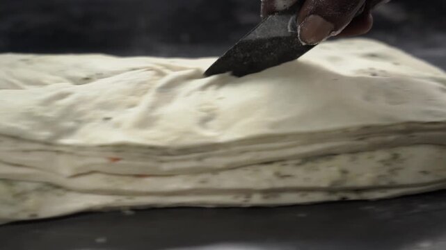 Dough for preparing roti. Traditional Indian roti.