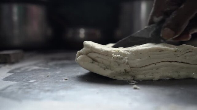 Dough for preparing roti. Traditional Indian roti.