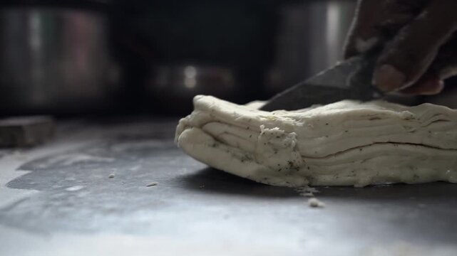 Dough for preparing roti. Traditional Indian roti.