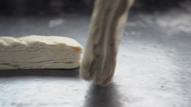 Dough for preparing roti. Traditional Indian roti.