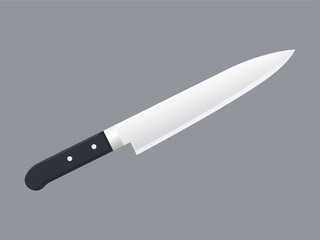 Kitchen knife, basic kitchen knife icon
