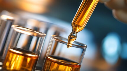 Laboratory experiment demonstrating precision liquid transfer research facility image high-tech setting close-up view scientific process