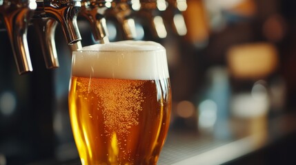 Enjoying craft beer at a trendy bar urban setting food & drink photography social atmosphere close-up view refreshing experience