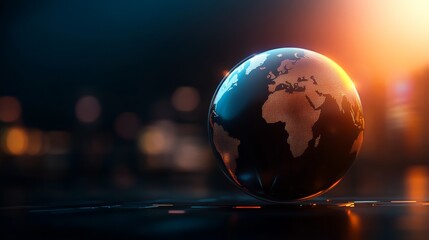 Global connectivity through technology a digital world representation futuristic environment abstract concept