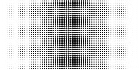 Abstract halftone dotted background. Monochrome pattern with dot and circles.  Vector modern futuristic texture for posters, sites, business cards, cover postcards, interior design, labels, stickers.