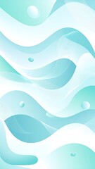 Abstract wavy shapes in light teal