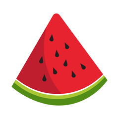 watermelon slice isolated on white