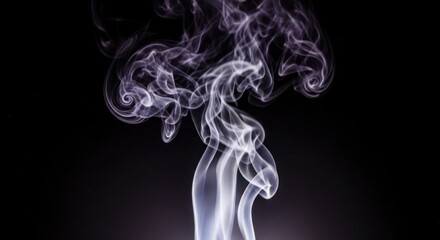 Wisps of ethereal smoke swirling against a dark background