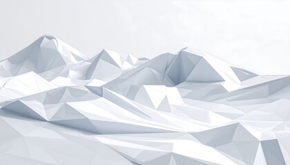 White polygonal abstract art