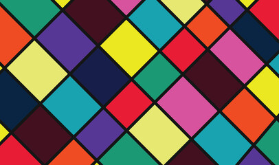 Colorful Diamond Grid Pattern – Abstract Geometric Tile Art Design. seamless geometric pattern