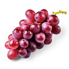 Fototapeta premium A cluster of red grapes on a transparent background