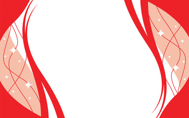 Red Abstract With Flat Design Background