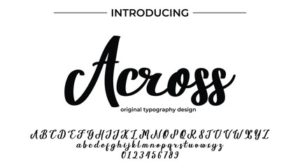 Across - Elegant Script Font for Smooth Handwritten Design and Creative Typography