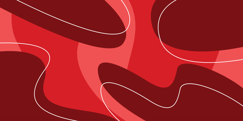 Fototapeta premium Red Wave Simple Design Background
