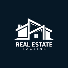 Elegant House Logo, Professional Home Property Branding Icon for Real Estate Agencies

