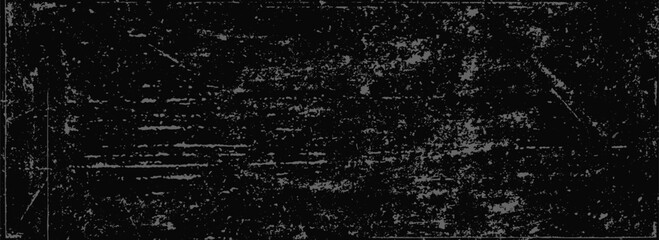 Rough worn scratched texture background. Black grunge distressed overlay. Dark dry weathered surface wallpaper. Old gritty grainy backdrop. Dirty stone wall concept. Vector textured illustration