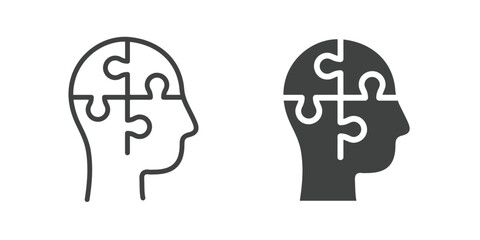 Solution Icon. Line and glyph solid icon