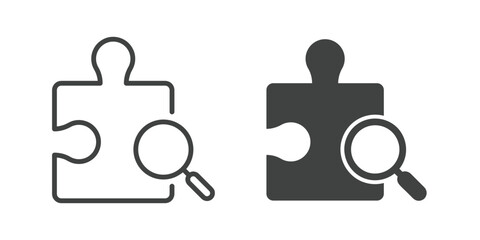 Obraz premium Solution Icon. Line and glyph solid icon