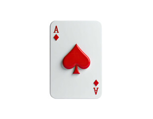 Isolated Ace of Spades playing card against a black background