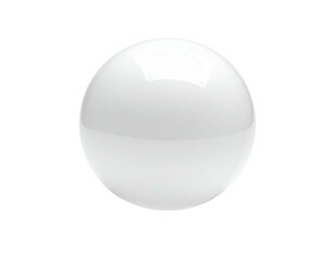 A glossy, spherical object, white with specular highlights, isolated on black