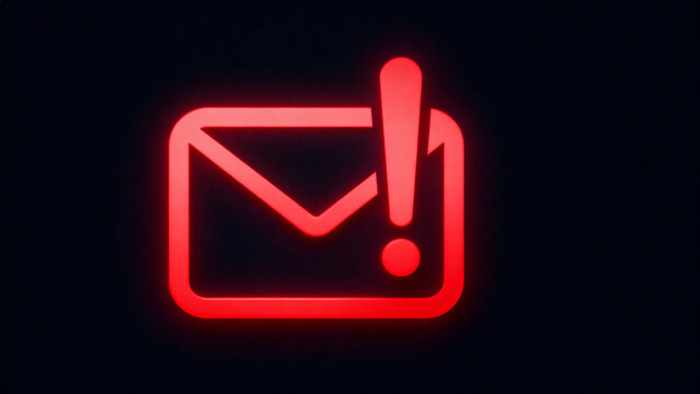 Red glowing email icon