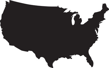United States Map Silhouette – National Pride Vector
