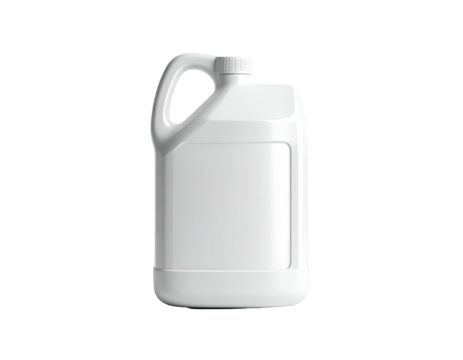 Render of a plain, white plastic jug with a handle against a black backdrop