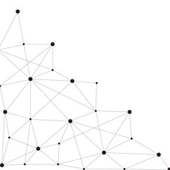 Digital network plexus technology futuristic on transparent background