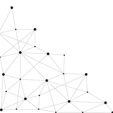 Digital network plexus technology futuristic on transparent background