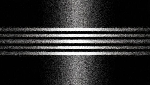 Metallic black background with three parallel light bars and subtle gradient noise