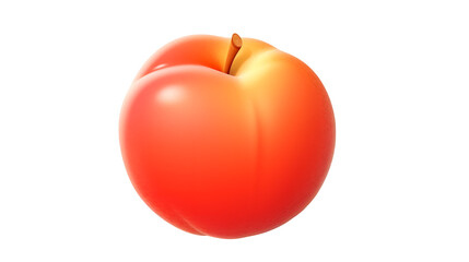 Obraz premium Close up shot of a single peach on a transparent background