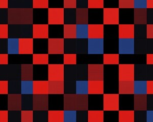 Fototapeta premium Lively Scottish plaid seamless pattern, checkers board pattern, seamless design, colorful chessboard, geometric background