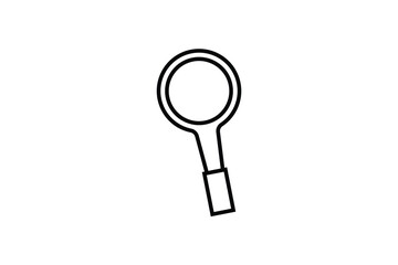 search button icon, magnifying glass icon on white background, Magnifier loupe vector illustration.