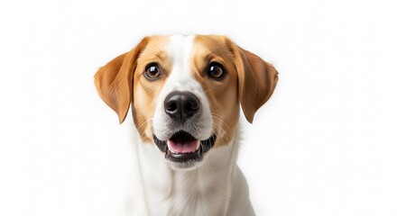 Adorable Dog Portrait, Close-up View, Happy Expression.