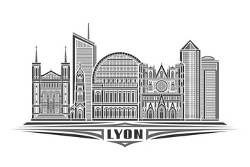 Vector illustration of Lyon