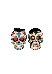 Set of the skulls day dead sugar.ai